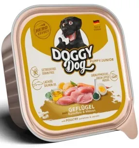 DOGGY Dog konserv kutsikale, kodulinnuliha koos kartuli ja porgandiga, einekausike