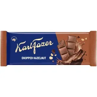 Purustatud metsapähklitega piimašokolaad, KARL FAZER, 95g