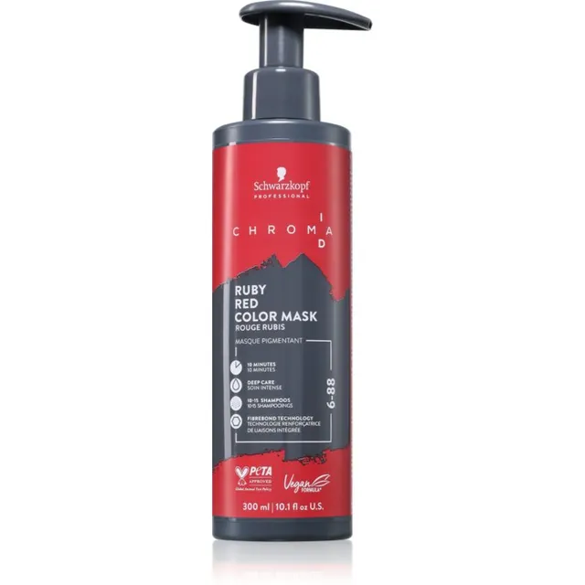 Schwarzkopf Professional Chroma ID Color Mask Intensiivne bonding-tehnoloogial põhinev värvimask juustele varjund 6-88 Ruby Red 300 ml