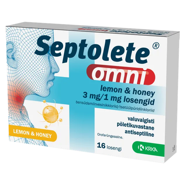 SEPTOLETE OMNI LEMON&HONEY LOSENG 3MG+1MG N16