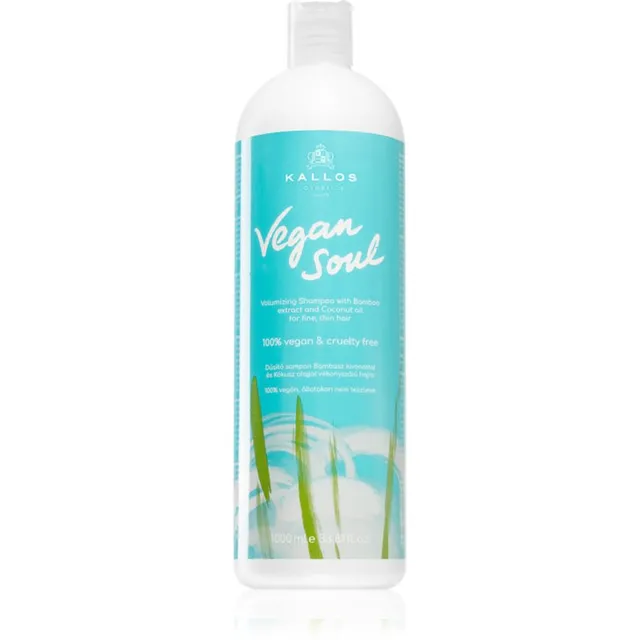 Kallos Vegan Soul Volumizing Volüümšampoon õhukestele või õhenevatele juustele 1000 ml