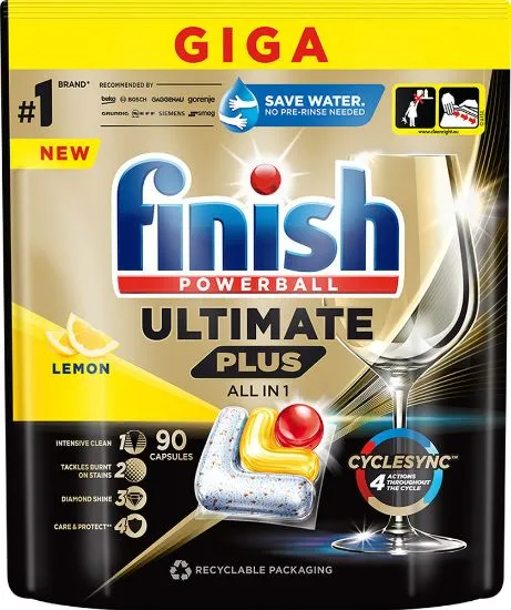 FINISH Ultimate PLUS 90 tab. Lemon