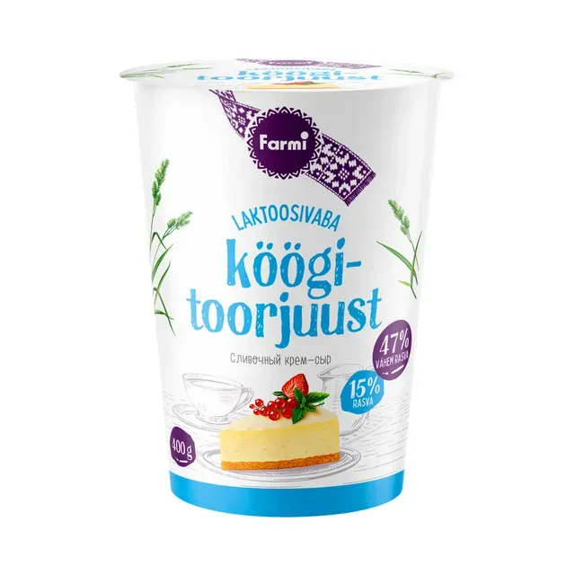Toorjuust laktoosivaba 15%, FARMI, 400 g