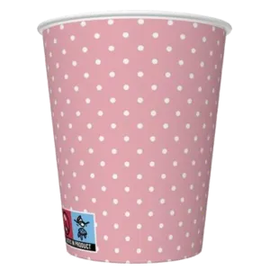 Daisy papptops Roosa täpiline 250ml 8tk