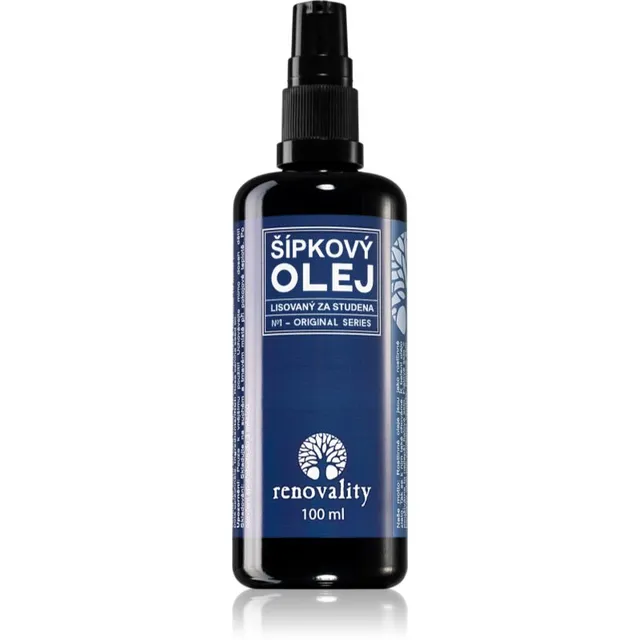 Renovality Original Series Cold-Pressed Rosehip Oil Õli kuivale ja väga kuivale nahale 100 ml