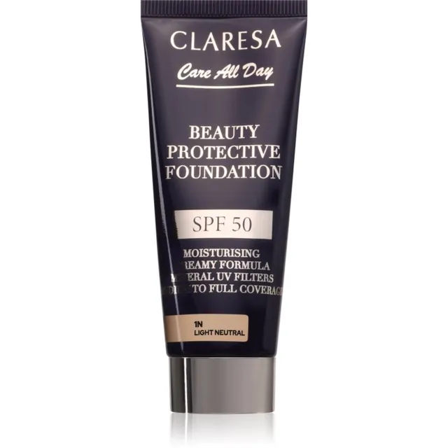 Claresa Care All Day Beauty Protective Foundation Nahka kaitsev jumestuskreem SPF 50 varjund 1N Light Neutral 30 ml