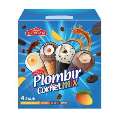 Jäätis Cornet Mix 4tk, 280g/ 440ml