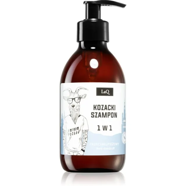LaQ Goat From Poznaň Looduslik šampoon kõõma vastu humalakäbiekstraktiga 300 ml