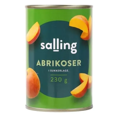 Aprikoosid suhkrusiirupis Salling 410g/230g