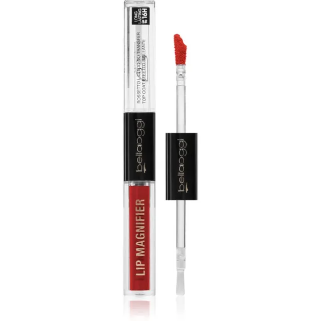 bellaoggi Lip Magnifier Kauapüsiv huulepulk ja huuleläige kaks-ühes varjund Poppy Red 2.7 ml