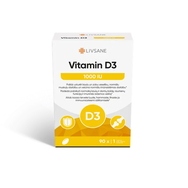 LIVSANE VITAMIIN D PEHMEKAPSLID 1000IU N90