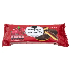 Hüva Küpsis shokolaadis 150g kirsimarmel