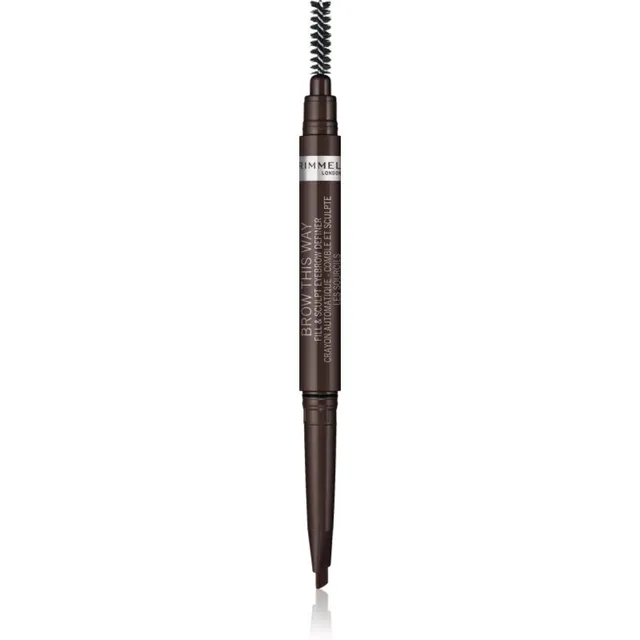 Rimmel Brow This Way Kulmupliiats kaks-ühes pintsliga varjund 003 Dark Brown 0,25 g