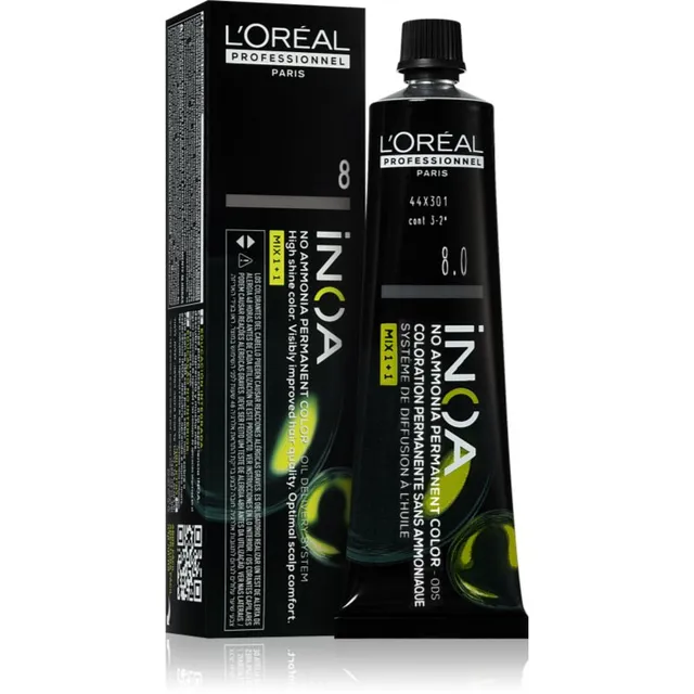 L’Oréal Professionnel Inoa Püsijuuksevärv ammoniaagivaba varjund 8.0 60 ml