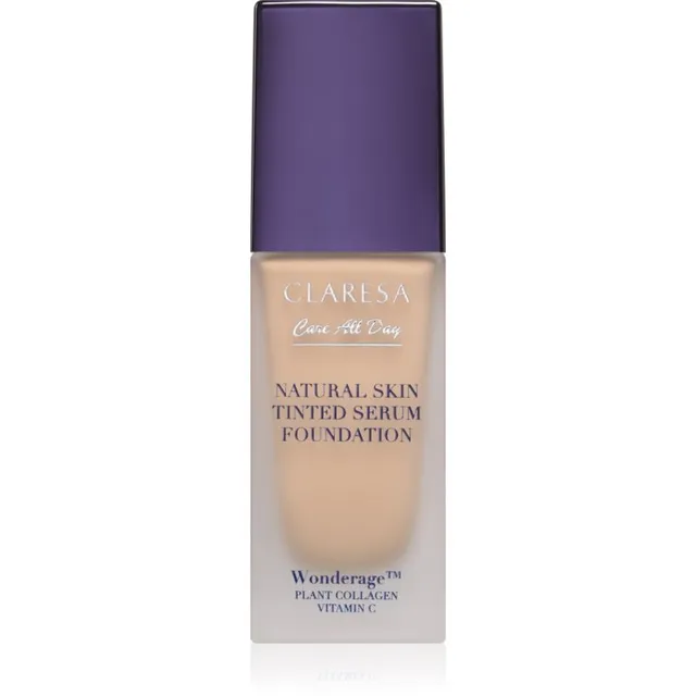 Claresa Care All Day Natural Skin Tinted Serum Foundation Kerge tooniv vedelik loomuliku ilme andmiseks varjund 2N Meidum Neutral 32 ml