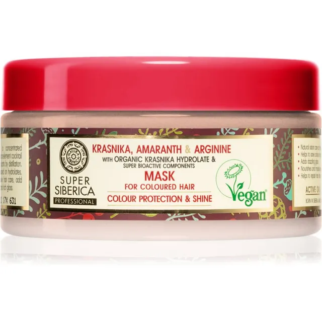 Natura Siberica Krasnika, Amaranth & Arginine Intensiivmask värvitud juustele 300 ml
