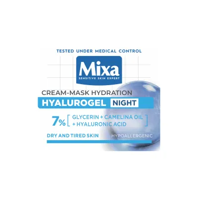 Kreem-mask Mixa Hyalurogel ööseks 50ml