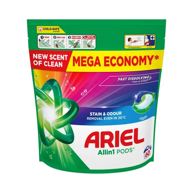 Geelkapslid Color, 60 pk, ARIEL, 60 tk