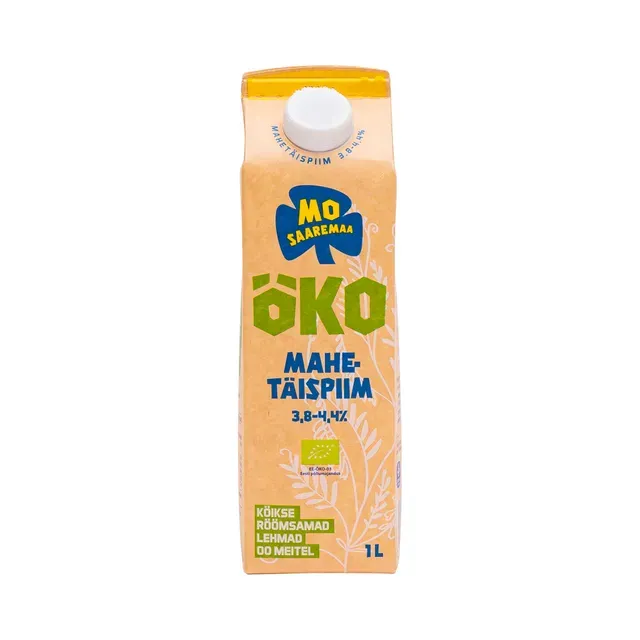 Mo Saaremaa Öko mahetäispiim 3,8 - 4,4% 1L