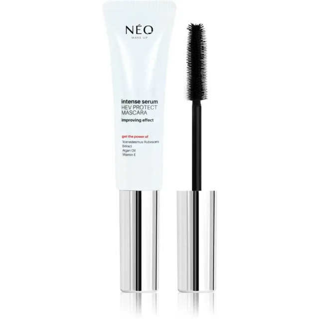 NEO MAKE UP Intense Serum HEV Protect Mascara Ripsmeid mitmekordistav ja tihendav ripsmetušš varjund Black 9 ml