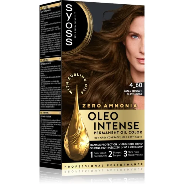 Syoss Oleo Intense Püsijuuksevärv õliga varjund 4-60 Gold Brown 1 tk