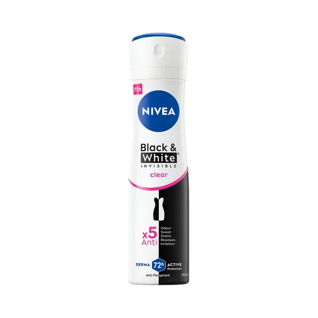 Deodorant Clear Black&White naistele, NIVEA, 150 ml