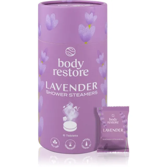 Body Restore Lavender Shower Steamers dušitabletid lavendl lõhnaga 6 tk