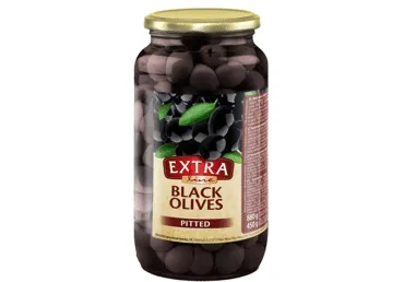 Mustad kivideta oliivid EXTRA LINE 880g