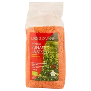 Loodusvägi punased läätsed poolitatud 500 g