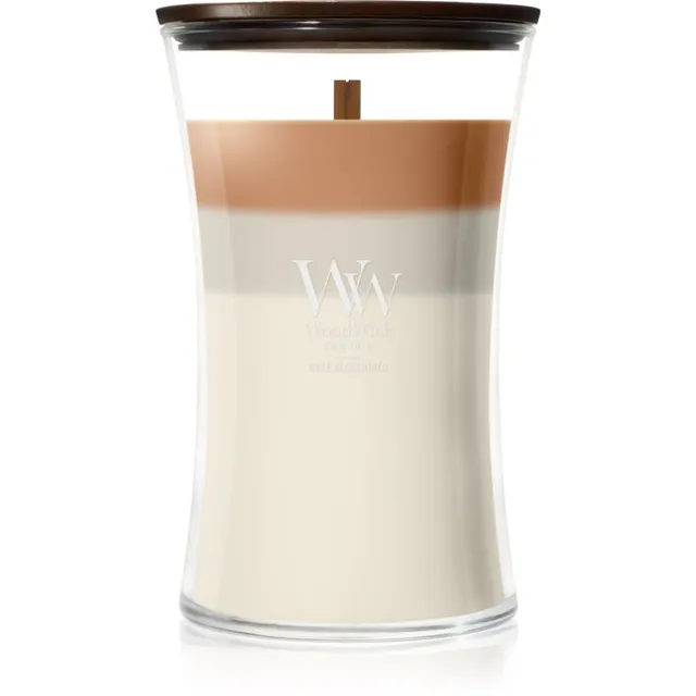 Woodwick Trilogy Café Macchiato lõhnaküünal puidust taht 610 g
