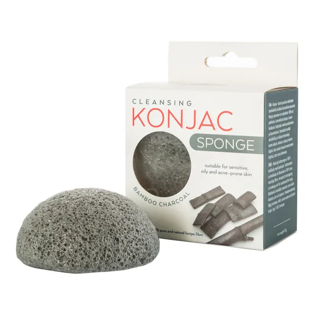 MITOMO Konjac Sponge With Bamboo Charcoal
