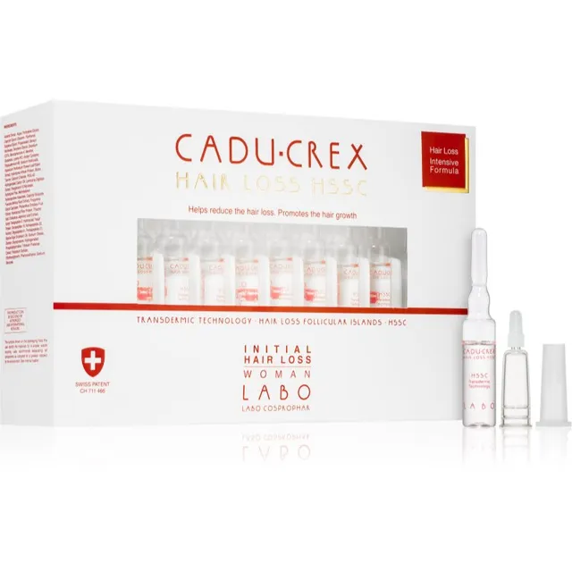 CADU-CREX Hair Loss HSSC Initial Hair Loss kuurina kasutatav juuksehooldusvahend naistele algava juuste väljalangemise vastu naistele 20x3,5 ml