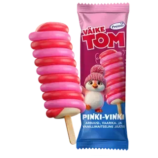 Väike Tom Pinki-Vinki Arbuusi-Vaarika-Vanillimaitseline Jäätis 75 g/80 ml