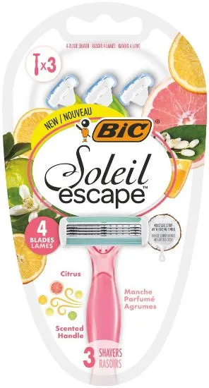Bic raseerija Soleil Escape 4 tsitrus 3tk