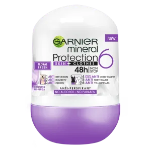 Rulldeodorant Protection 6 Floral Fresh naistele, GARNIER, 50 ml
