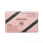 Apivita Natural Soap With Rose & Black Pepper kooriv seep 125 g