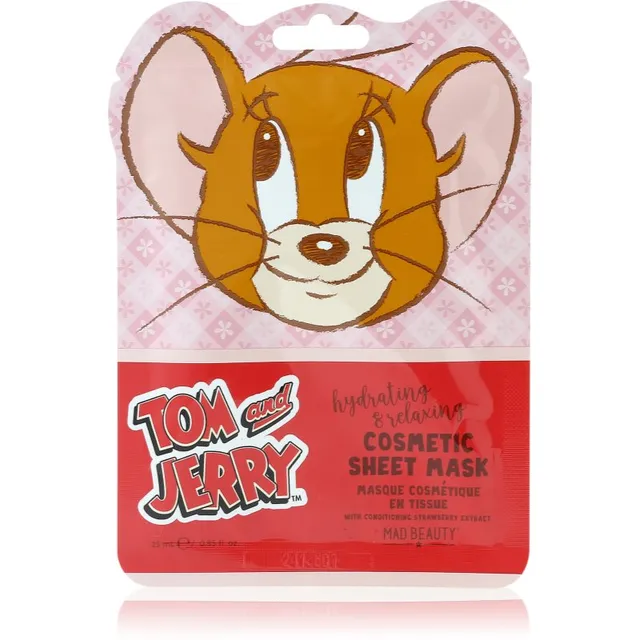 Mad Beauty Tom & Jerry Sheet Mask - Jerry Niisutav näo lehtmask hüaluroonhappega 1 tk
