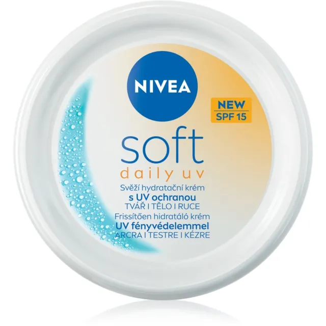 NIVEA Soft Daily UV Niisutav kaitsekreem kehale ja näole SPF 15 100 ml