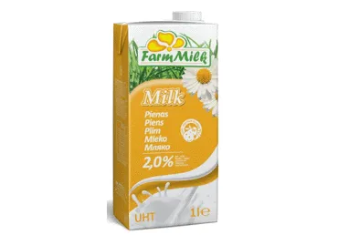 Piim FARM MILK 2% UHT, 1L