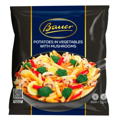 Kartulid köögiviljade ja seentega Bauer 400g