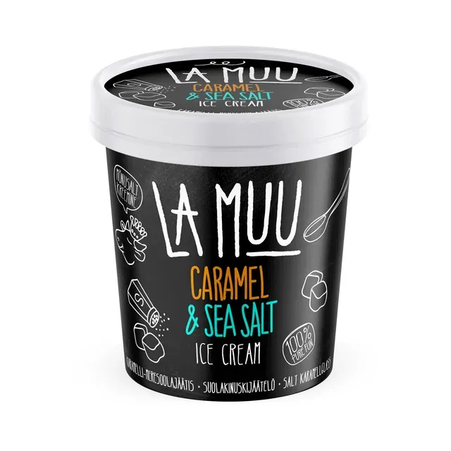 Laktoosivaba karamelli-meresoolajäätis, LA MUU, 250 g