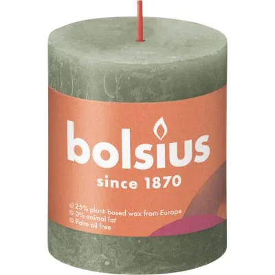 Sammasküünal Bolsius Rustic roheline, 8x7cm