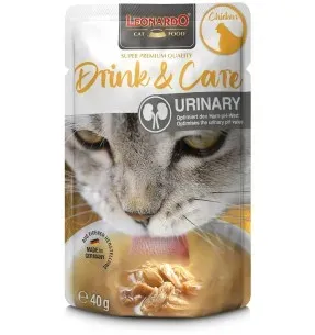 LEONARDO Drink & Care Urinary puljong-konserv kassile, kanalihaga, kotikeses