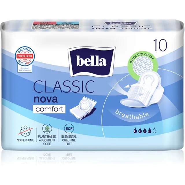 BELLA Nova Classic Comfort hügieenisidemed tiivakestega 10 tk