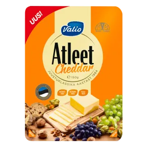 Juust Atleet Cheddar viilud, VALIO, 150 g