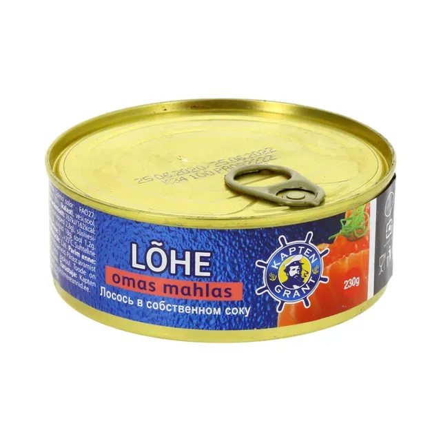 Lõhe omas mahlas  EO, KAPTEN GRANT, 230 g