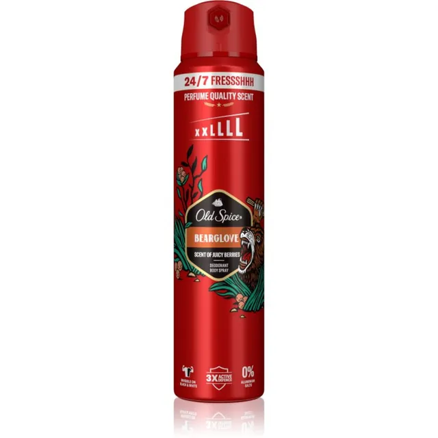 Old Spice Bearglove Värskendav pihustatav deodorant meestele 250 ml