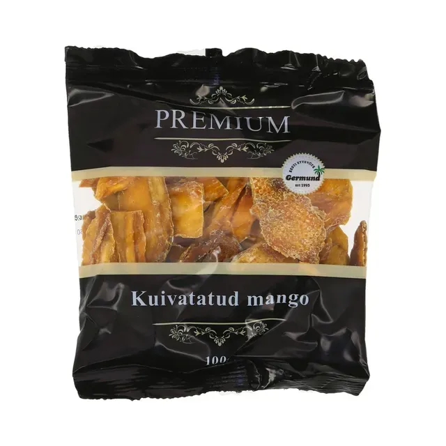 Kuivatatud mango (suhkruvaba), PREMIUM, 100g