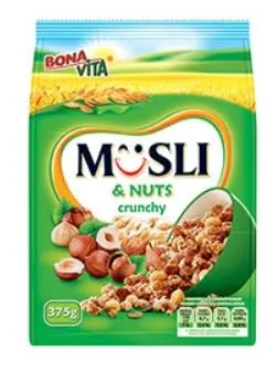 Bonavita Müsli Mee ja Pähklitega 375g