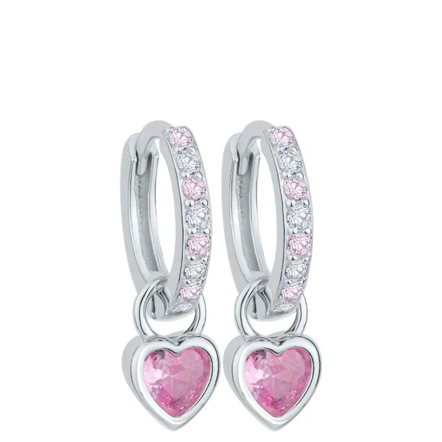 DONDELLA Heart Pink Earrings 2.09g